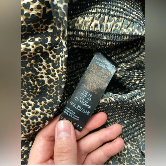 NWT Topshop smocked mini dress size 10 - Picture 4 of 5